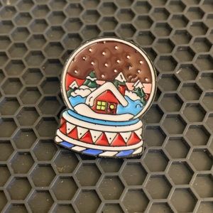 Christmas Snowglobe Enamel Pin